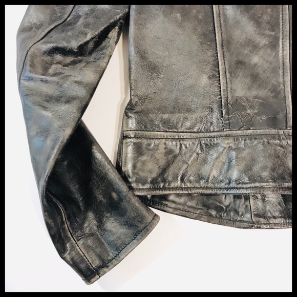 ALL SAINTS Leather Motorcycle Jacket! - Picture 7 of 8